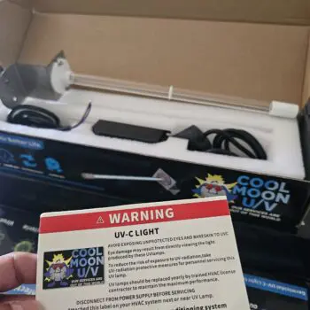 UV-C light warning HVAC installation