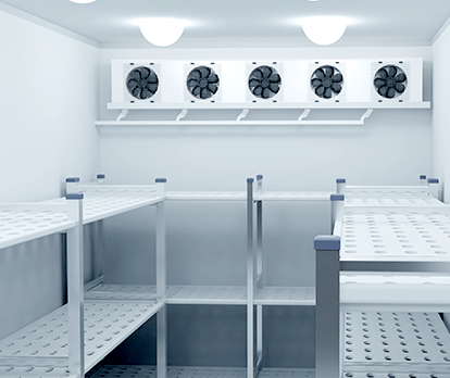 Industrial refrigeration cooling system installation