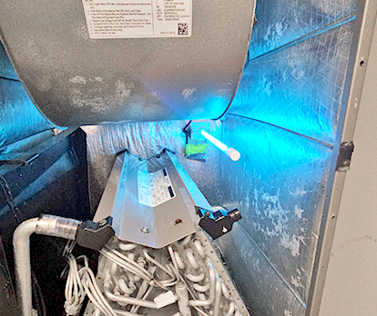 HVAC UV light installation service