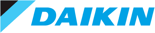Daikin logo on blue background