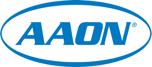 AAON blue HVAC company logo